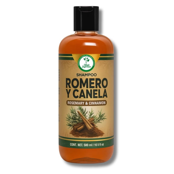 Romero & Canela Premium Shampoo with Rosemary & Cinnamon, 16.9 fl oz (Nourish and Revitalize)