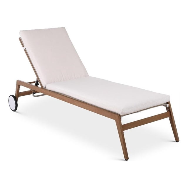 Afuera Living Chaise Longue de Patio Extérieure en Tissu Résistant à l'Eau Crème