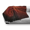thumbnail image 3 of Spires Soft Flannel Fleece Throw Blanket, Spooky Spiral Form in Darkness with Digital Effects Perplexed Dreamy Place Image Print, Cozy Plush for Indoor and Outdoor Use, 70" x 90", Red, by Ambesonne, 3 of 6