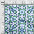 thumbnail image 2 of oneOone Georgette Viscose Medium Blue Fabric Geometric Craft Projects Decor Fabric Printed By The Yard 42 Inch Wide, 2 of 4
