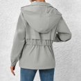 thumbnail image 5 of Outdoor Hiking Jacket With Hood Breathable Raincoat For Trekking & Leisure Mid Length Windbreaker Coat Lightweight Jacket with Hood Women Womens Tall Rain Jacket Raincoat for Women Nylon Rain Coats, 5 of 8