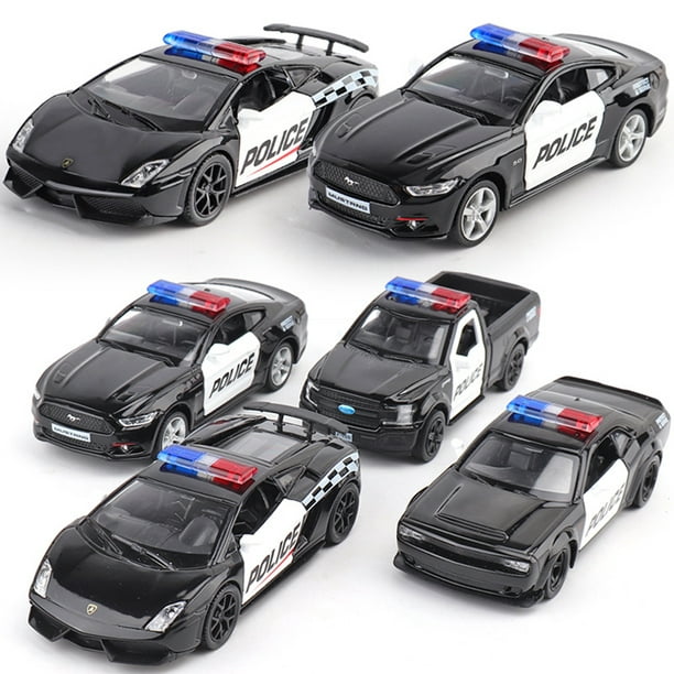 Boc Car Model Realistic Simple Operation Alloy Police Car Model