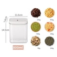 thumbnail image 2 of Contenedor de almacenamiento de alimentos con tapa de cierre, transparente, apilable, para el hogar, 800 ml 800ML, 2 of 9