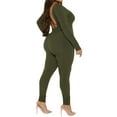 thumbnail image 3 of Sedceaty Women Workout Romper Solid Color Backless Long Sleeve Pants Jumpsuits for Sports Gym Yoga Fitness, 3 of 5