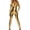 A1-Gold, variant on Women's Metallic Catsuit Shiny Deep V Front Zip Long Sleeve One Piece Bodycon Jumpsuit Wet Look Stretchy Clubwear Rave Dance Bodysuit for Women Multiple Metallic Colors Red S