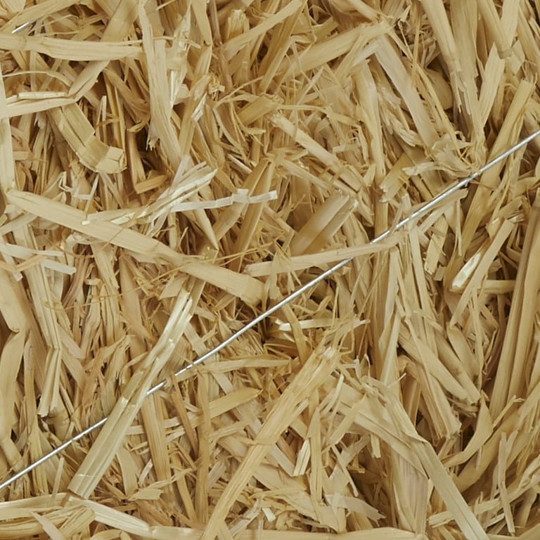 Way to Celebrate! Decorative Straw Bale 9.5 inch x 12 inch x 24 inch  Natural Golden