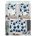 thumbnail image 4 of Navy Blue Marble Tie Up Curtains for Windows 54 Inch Length Balloon Curtains Kitchen Adjustable Balloon Window Shade Gold White Geometric Hexagon Modern Tie Up Valance Bathroom Curtain Window 42"x54", 4 of 6