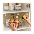 thumbnail image 3 of Organizer Cabinet, Upgraded 11.5 Inch Clear Turntable, Rotating Spice Storage for Kitchen, Pantry, Refrigerator,Bathroom, 3 of 8