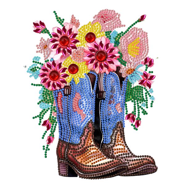 5D DIY Parcial Especial en Forma Taladro Diamante Pintura Botas Vintage Del
