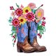 thumbnail image 1 of 5D DIY Parcial Especial en Forma Taladro Diamante Pintura Botas Vintage Del, 1 of 9