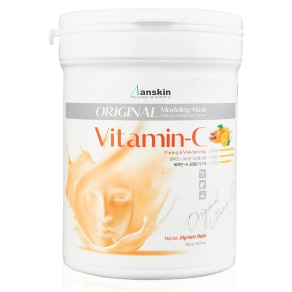 ZEESOON Anskin Vitamina C Modeling Mask Powder Pack Puring & Hidratante (240g 8.46oz) Tratamiento para la piel y los poros