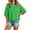 Green, variant on Summer Oversize Women Solid Color Half Sleeve Loose Shirt Tee Casual Tops
