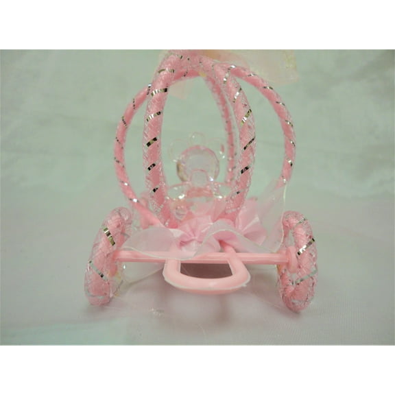 Charmed Pink Carriage Party Favor Bear Baby Shower Girl