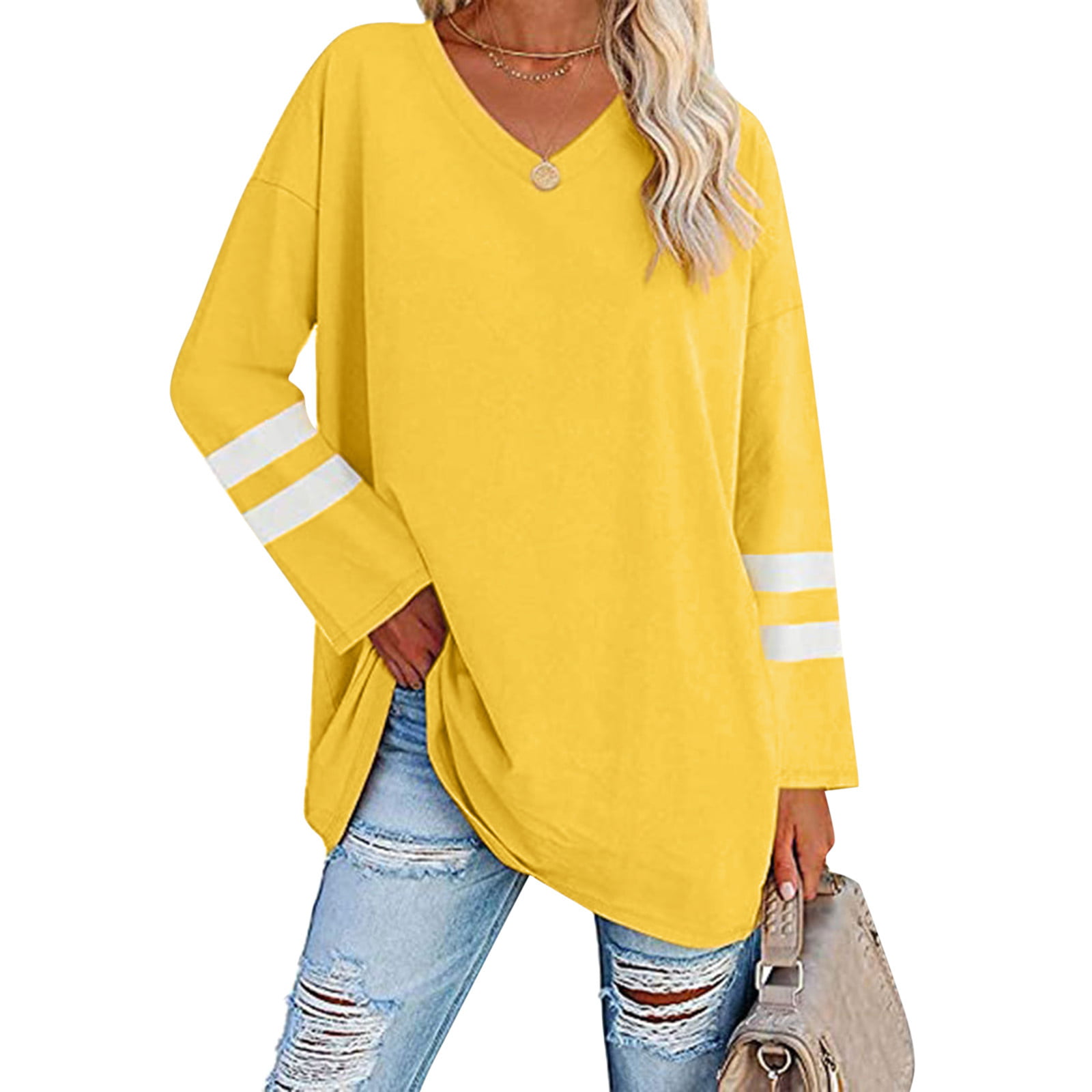 LBECLEY Shirts Long Sleeved Womens Long Sleeve Tops Oversized T Shirts  Striped Shirts Crew Neck Tops Soft Causal Loose Blouse Women Sports Top  Dark Gray Xxl 