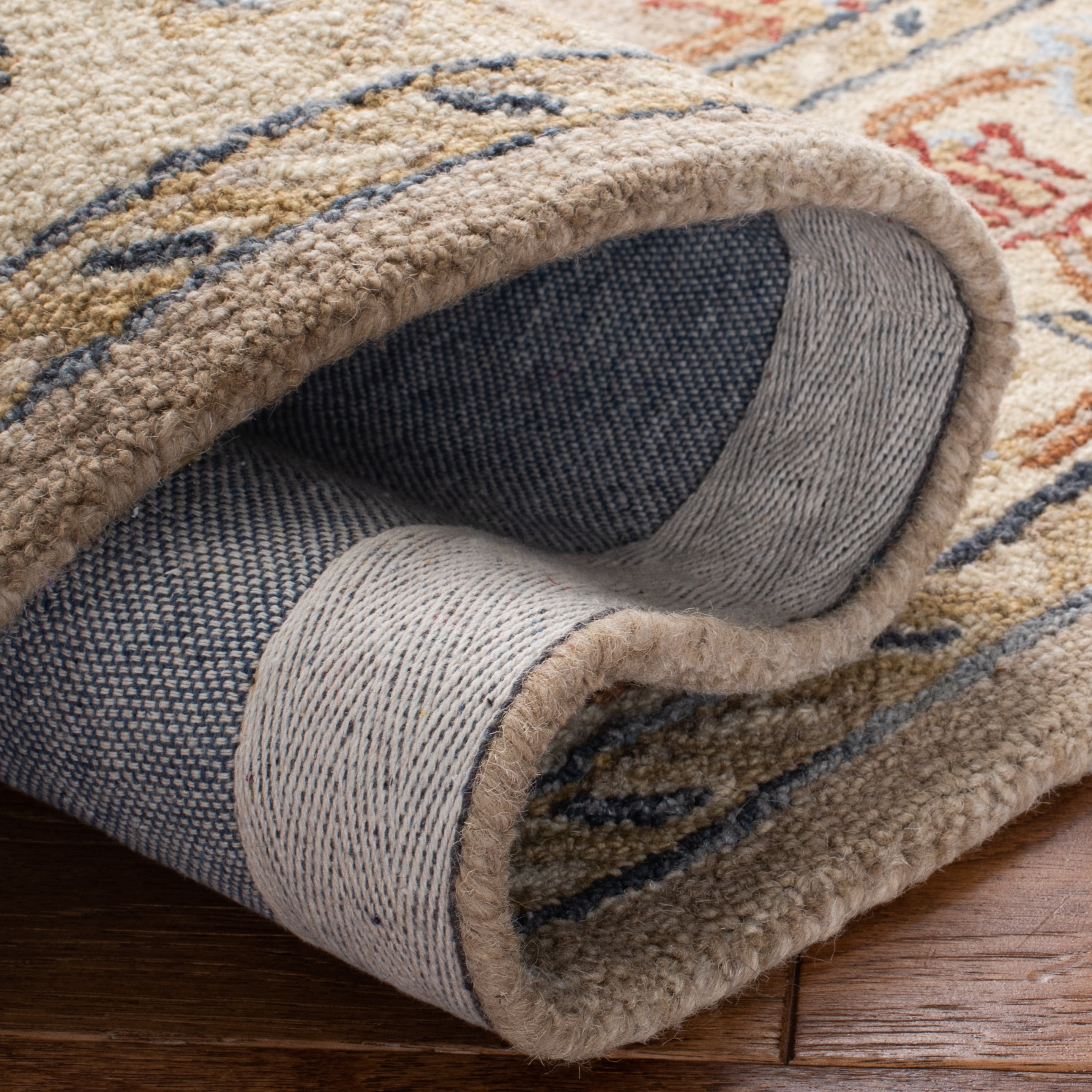 Safavieh Heritage Luvina Floral Wool Area Rug, Brown/Beige, 6' x 6' Square
