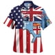 thumbnail image 2 of Camisetas estampadas tribales de cultura polinesia del país con estampado 3D para hombres, camisas de verano de manga corta para hombres, ropa de calle de un solo botón para hombres, 2 of 5