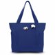 thumbnail image 1 of Bolsa de lona con diseño superior, reutilizable, para compras de comestibles, azul, 1 of 7