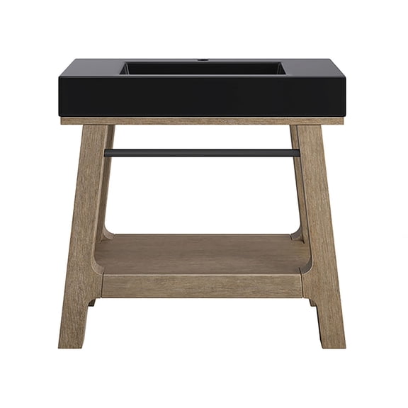 James Martin Vanities 165-V36-Bm Auburn 36" Rectangular Hardwood And Stone Composite