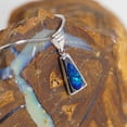 thumbnail image 3 of DEEP OCEAN BRILLIANCE 14KT WHITE GOLD NATURAL AUSTRALIAN OPAL NECKLACE, 3 of 5