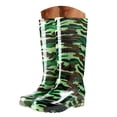 thumbnail image 3 of KANG Women's High Top Camo Rain Boots Slip Rubber Shoes For Outdoor Daily Use In Rainy Season, 3 of 9