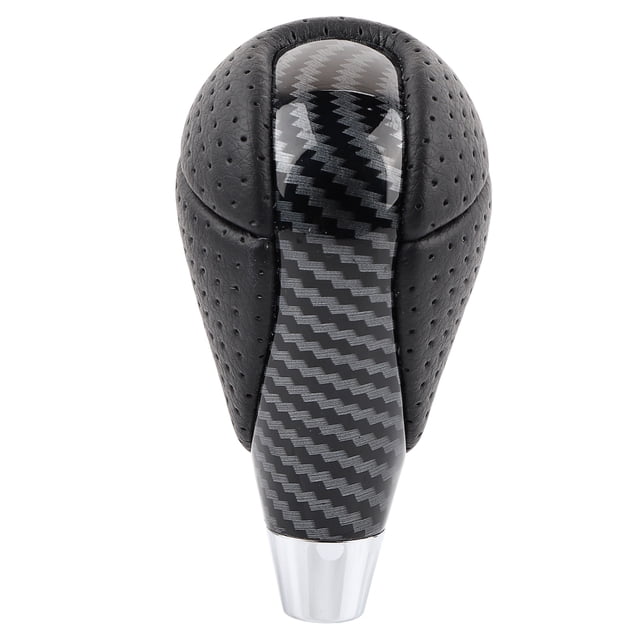 Perilla de palanca de cambios de fibra de carbono para coche, cabezal de palanca de cambios de cuero genuino apto para ES300 GS300 IS250 LS400 Jadeshay A