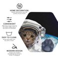 thumbnail image 3 of Fuzoiu Cat Astronaut Print Leather Coasters Set,Drink Coasters Set of 4,for Tabletop Protection, Durable PVC Coasters,Home Décor and Housewarming Gift-Hexagon, 3 of 6