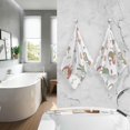 thumbnail image 5 of Coolnut Cartoon Mermaid Patterned Hand Towels 2 PCS, Cotton Bath Towel for Drying Face Hands Body Decorative Water Absorbent Lightweight Towels for Bathroom Ktichen Travel Gym, 16"x28", 5 of 6