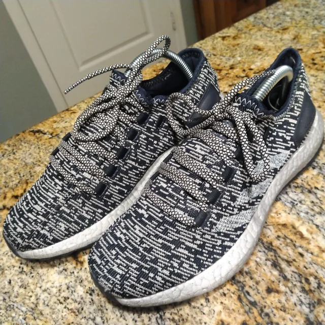 Ad-id-as Pureboost Legend Ink Running Shoes Blue CG2988 Space Dye Men's Sz 7.5