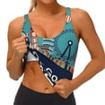 thumbnail image 3 of Picia Let's go Travel Sports Bra for Women,Padded Strappy Sports Bras Medium Support Yoga Bra with Removable Cups,Running Yoga Bra-XX-Large, 3 of 9