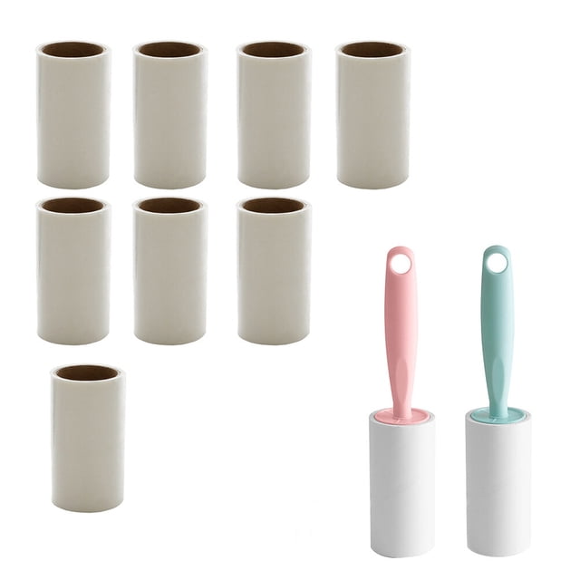 Ensemble de 10 Rouleaux Anti-Peluches pour Poils d'Animaux, Brosse Adhésive pour Vêtements