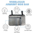 thumbnail image 5 of TONINT Wheelchair Armrest Organizer with Storage Bag & Pockets for Seniors, Gray, 15.8*9.8 inch, 5 of 9