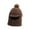 Coffee, variant on Beanie for Toddler Boys Girls Elegant Baby Beanie Knit Winter Hat for Kids Khaki 1-4 Years