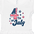 thumbnail image 4 of Inktastic 4th of July with Striped Stars Girls Toddler Dress, 4 of 5