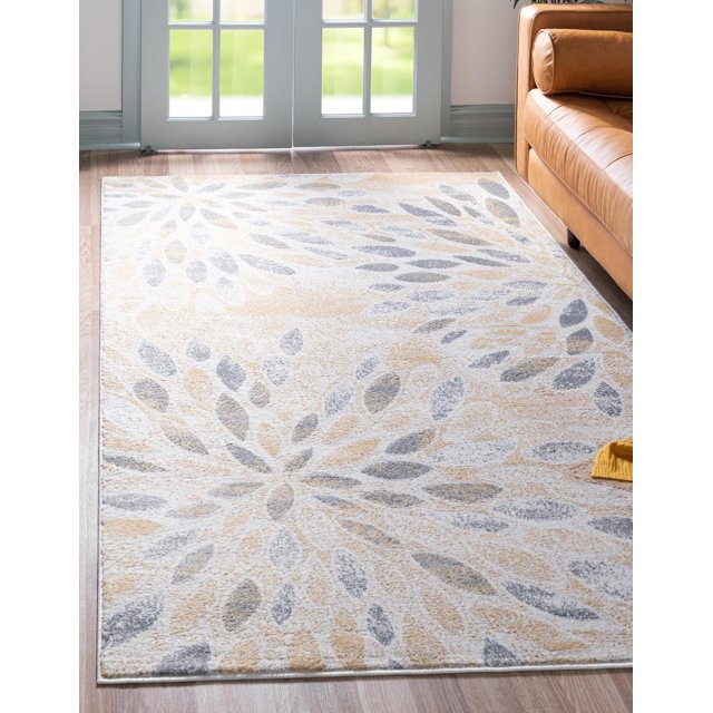 Charleston Collection Rug 9' x 12' Yellow LowPile Rug
