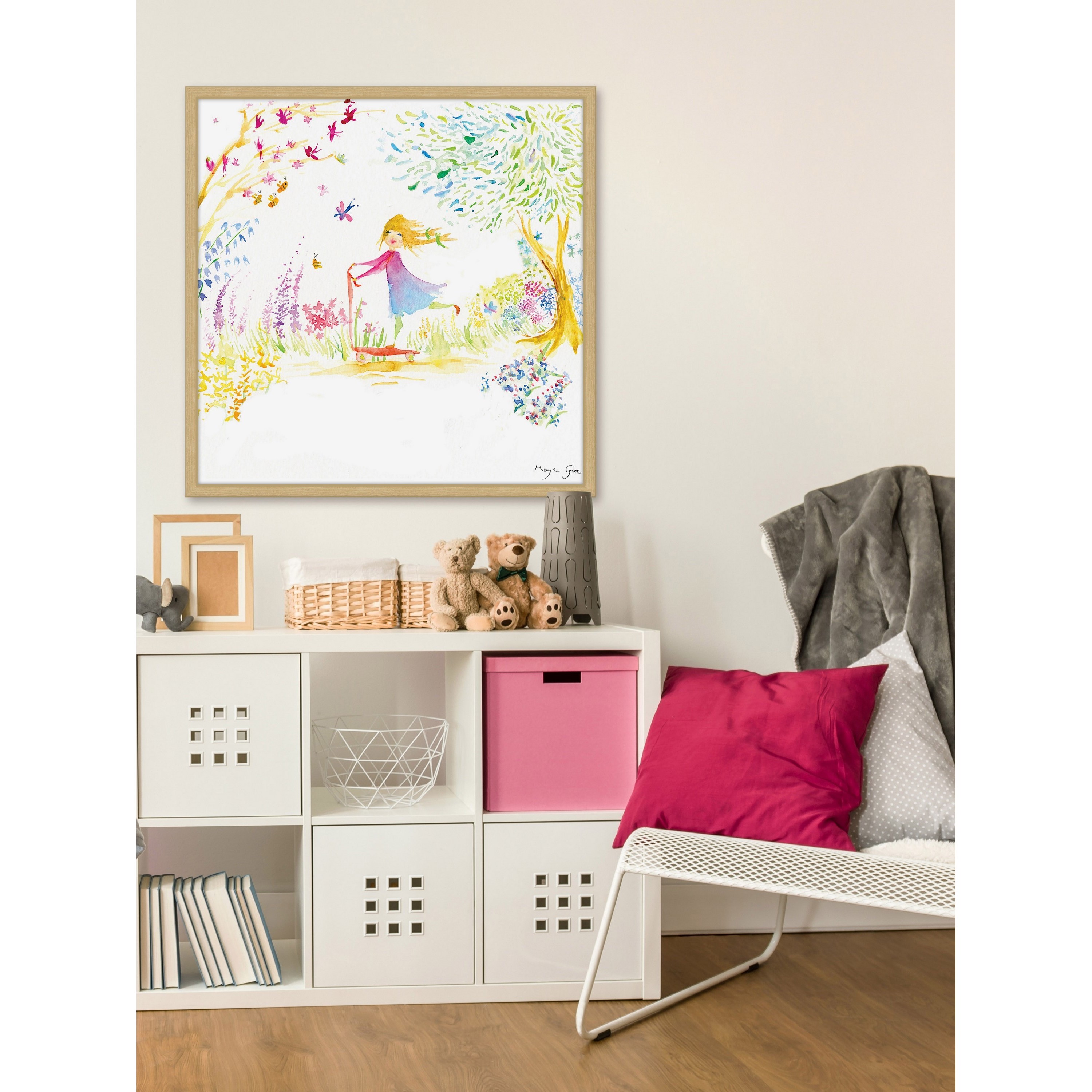 Marmont Hill "Girl at the Park" by Maya Gur Framed Painting Print