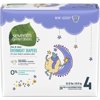 Seventh Generation Free & Clear Overnight Baby Diapers, 22-32 lbs, Stage 4, 96 Count, Size 4