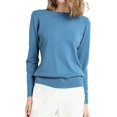 thumbnail image 1 of Gibobby SuéTer De Invierno Para Mujer Suéter de manga larga para mujer, cuello redondo, cómodo, elegante, suelto, casual, tops(Azul,XG), 1 of 6