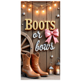 thumbnail image 3 of Decorative Design Gender Reveal Banner Pink Bow Western Boots Wooden Background for Baby Shower Party Country Celebration Event Decoration, 3 of 8