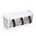 thumbnail image 1 of Caja De Almacenamiento De Condimentos De 3 Compartimentos, Tarro De Especias Fácil De Limpiar Multiusos, Contenedor De Condimentos Con Tapa Para El Hogar, Cocina, Restaurante Speravity HA014185-00, 1 of 7