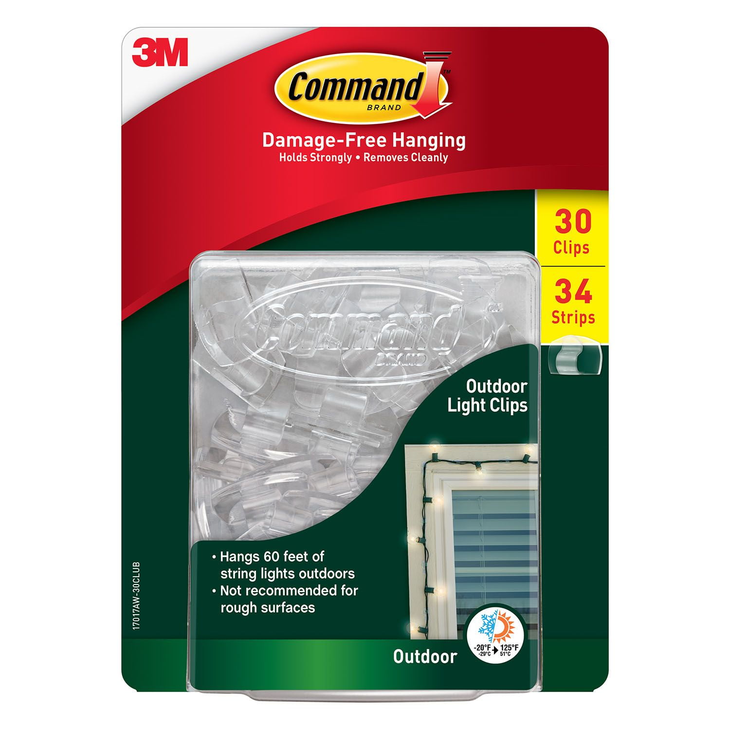 Command Outdoor Light Clips 30 34 Strips Com