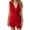 Red, variant on Women's Summer 2 Piece Outfits Sleeveless Matching Sets Button Down V Neck Vest Waistcoat and Pockets Shorts