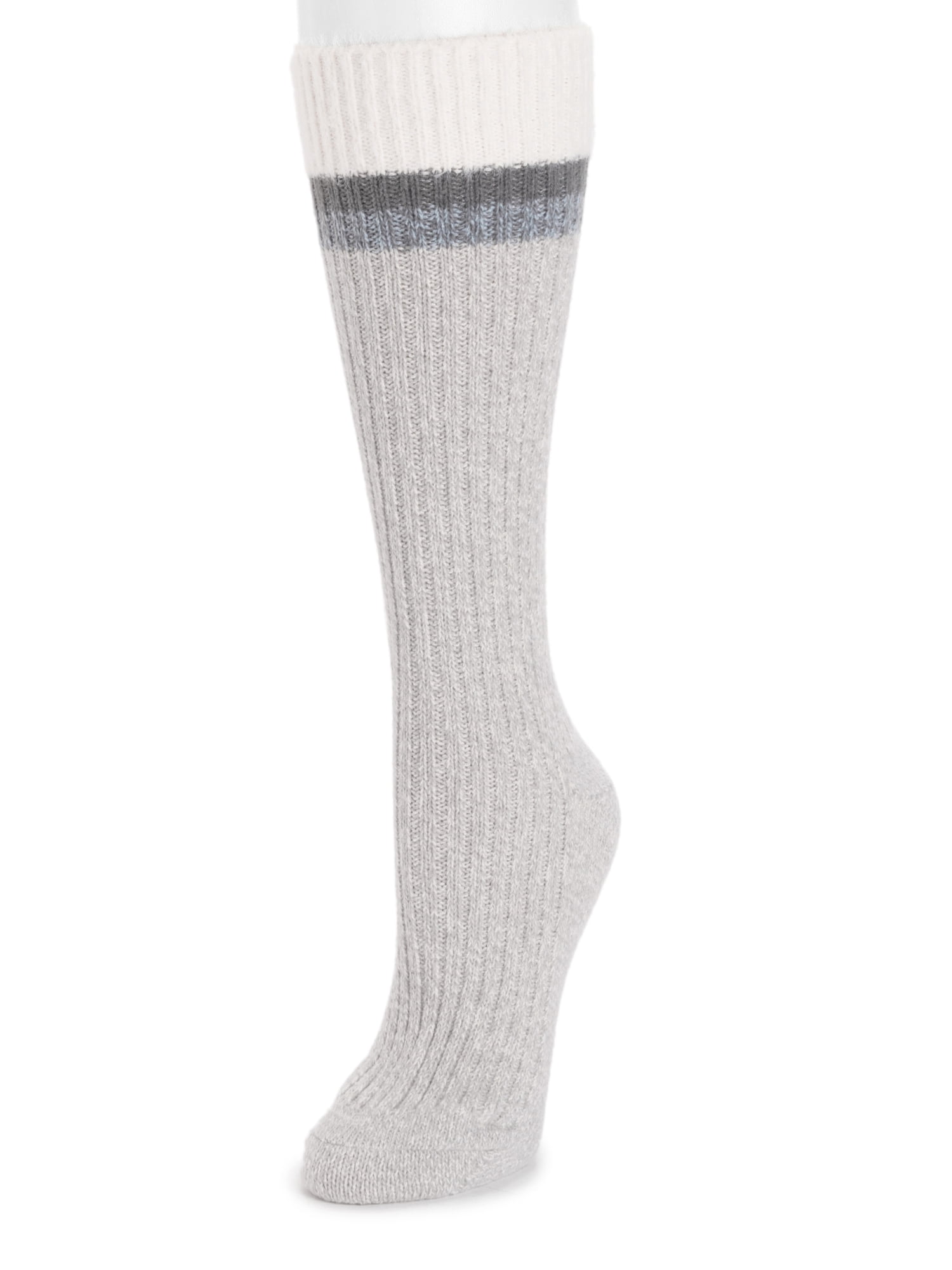 Muk Luks Women's Microfiber Mid-Calf Tall Boot Sock, 1-Pack, Size 6-11