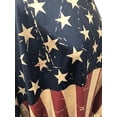thumbnail image 2 of American Flag Poncho Pullover Topper Jacket Ruana with Fringe Lightweight, 2 of 6