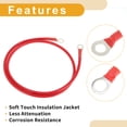 thumbnail image 6 of Unique Bargains 1 Pc 8 AWG Gauge Universal Battery Inverter Cable for Car Vehicle Boat RV Solar Battery Cable Tinned Copper 3/8" Lug 5/16" Lug Red 3FT, 6 of 7