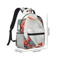 thumbnail image 2 of Uemuo Cockatoo Red Berries Printed Student Durable Water-resistant Backpack,Travel Backpack,Outdoor Activities Backpack, Laptop Backpack, Multi-compartment Backpack, 2 of 5