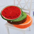 thumbnail image 2 of 3d Creative Soft Round Home Decorative Pillow Plush Fruit Seat Pad Office Chair Back Cushions Watermelon Kiwi Orange, 2 of 4