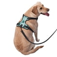 thumbnail image 3 of XMXY No Pull Dog Harness, Teal Quatrefoil Square Adjustable Reflective Pet Harness with Oxford Vest, X-Large Size, 3 of 7
