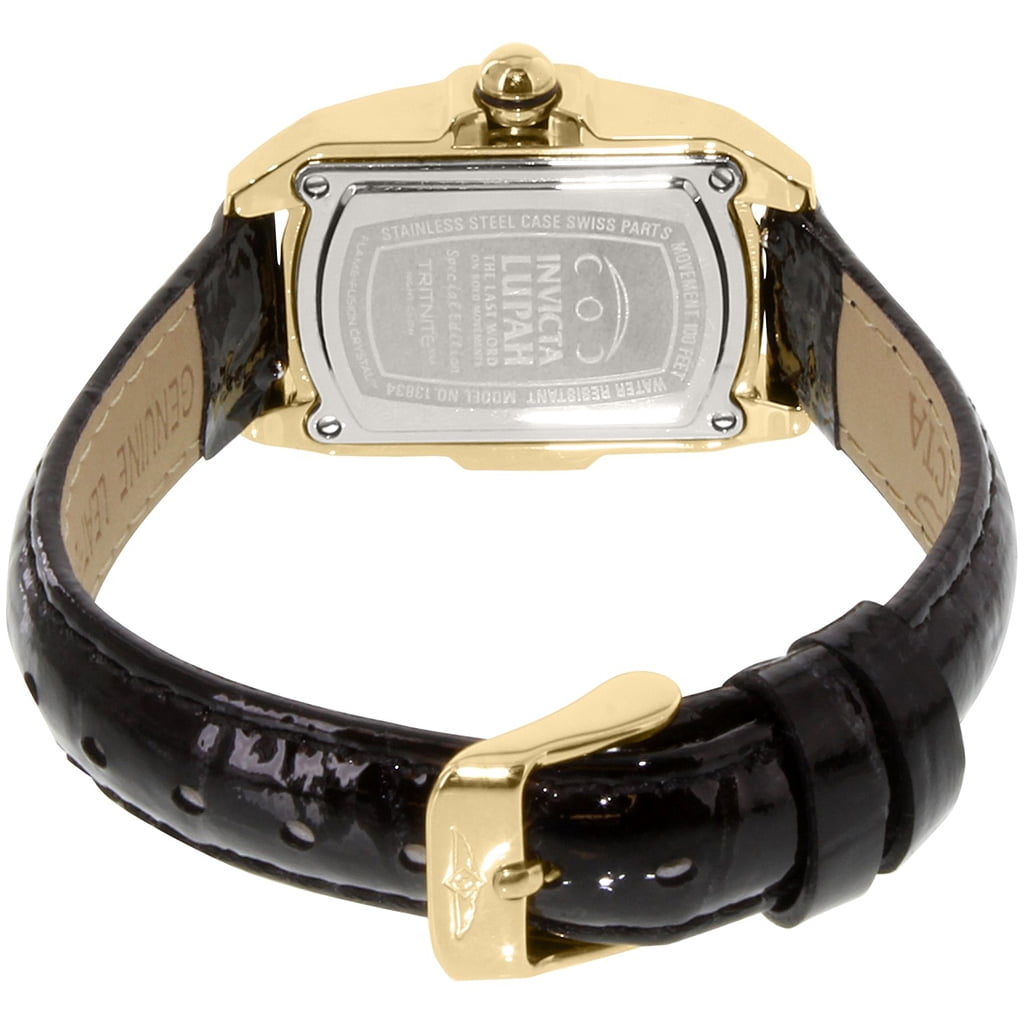 Invicta Lupah Women's Quartz Black Leather Watch 13834
