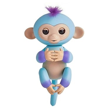 WowWee Fingerlings Interactive Baby Monkey Toy: Ava (Blue) Electronic Pet