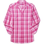 Angle View: Women's Organic Cotton Woven Pajama Top